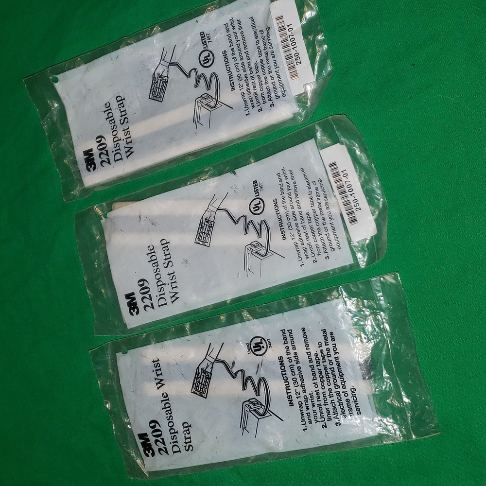 3M DISPOSABLE WRIST STRAP 2209 3 Packs New